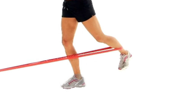 Hip extension with band