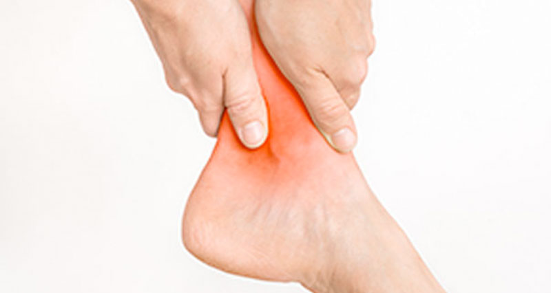 burning pain in ankle and heel