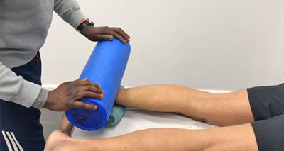 Foam roller for calf muscles