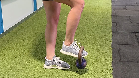 plantar to dorsiflexion with kettle bell